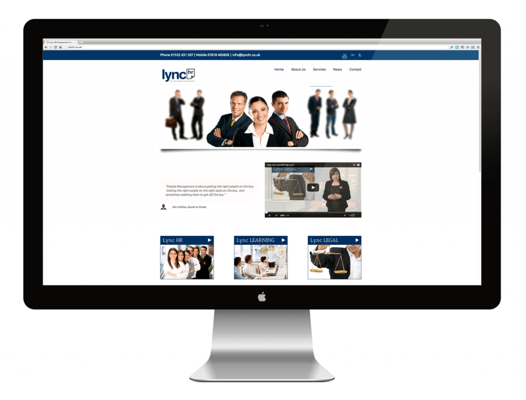 Image of WordPress responsive website for Lync HR